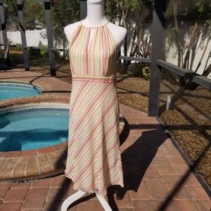 Ann Taylor Loft multi-color stripef dress